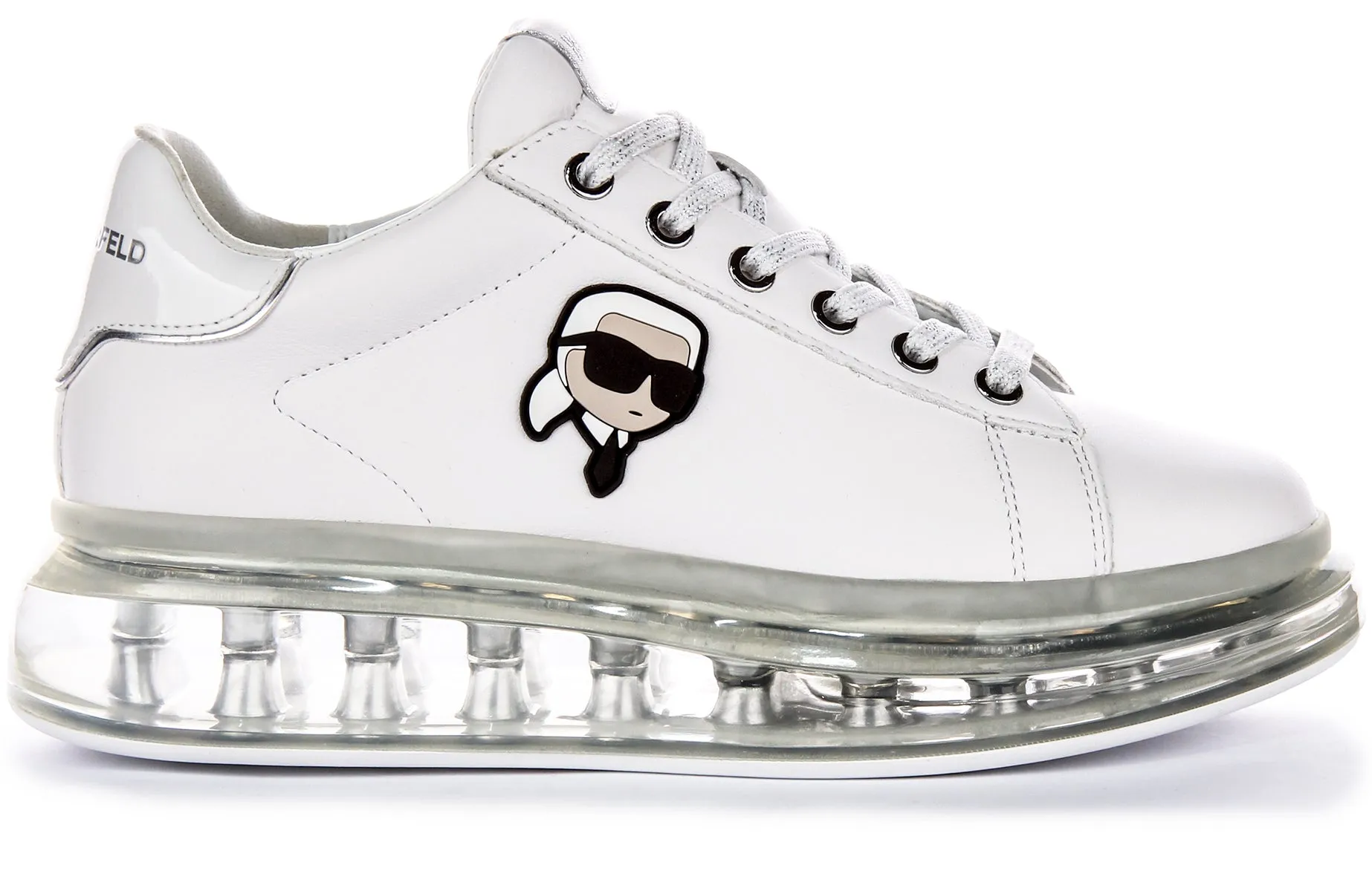 Karl Lagerfeld Kapri Kushion In White Silver For Women