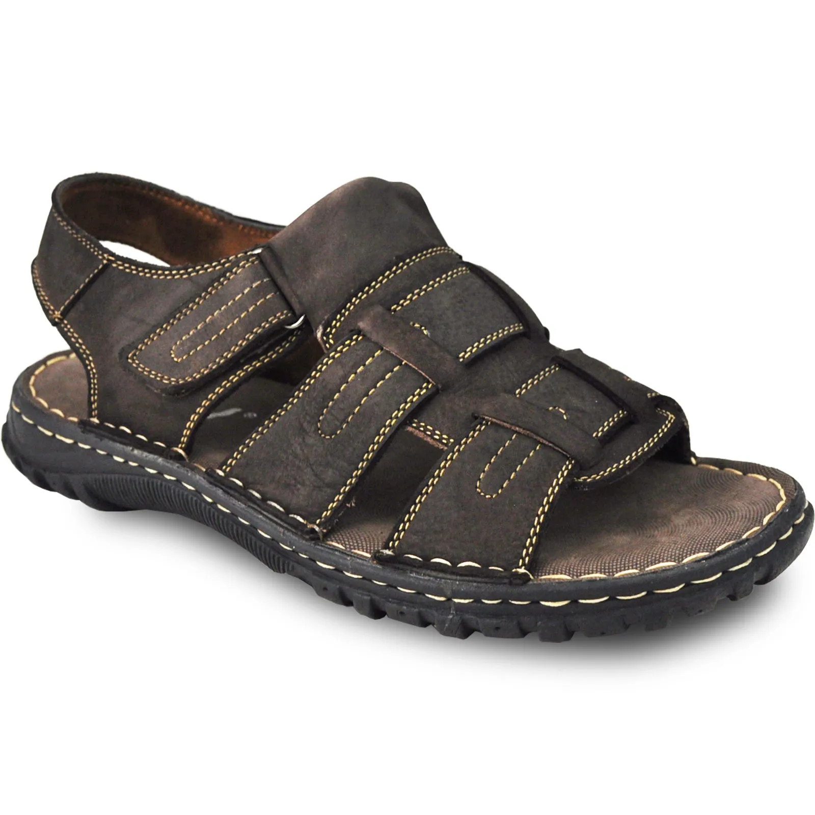 KOZI Men Leather Sandal NEW DIEGO-06 Brown