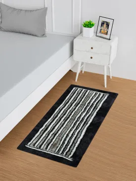 Kuber Industries Runner | Bedside Runner for Bedroom | Runner for Living Room | Micro Border Carpet Runner for Home | Anti Skid Carpet Rug Mat | Kitchen Runner | 22x55 | Blue