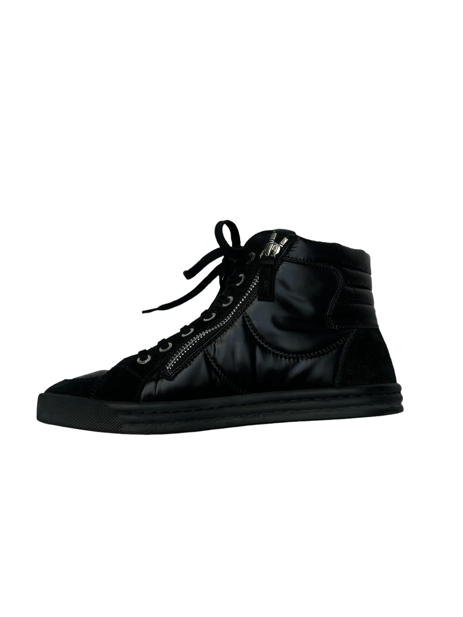 Leather High Top Sneakers - 6.5