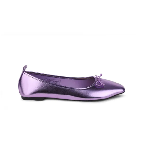 LILAC SHINNING METALLIC BALLERINA SHOE