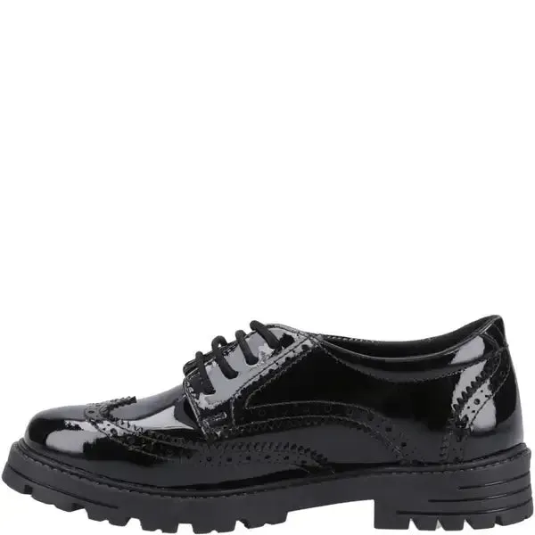 MAXINE Girls Lace-Up Shoes Black Patent