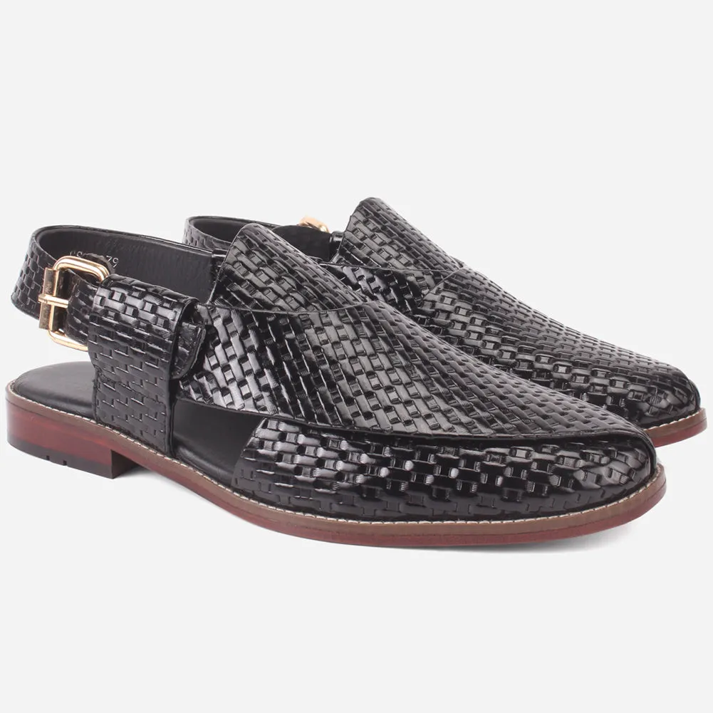 Men "SERVA" Leather Designer Peshawari Sandals