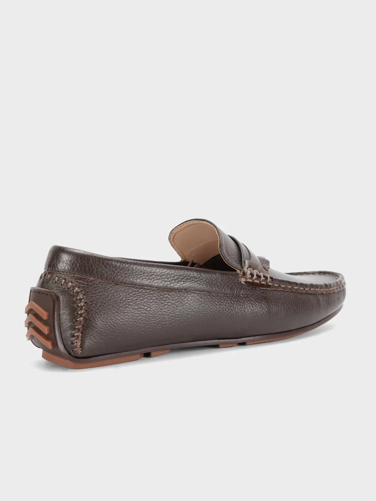 Mens "TRINITY" Leather Rounded Toe Moccasins