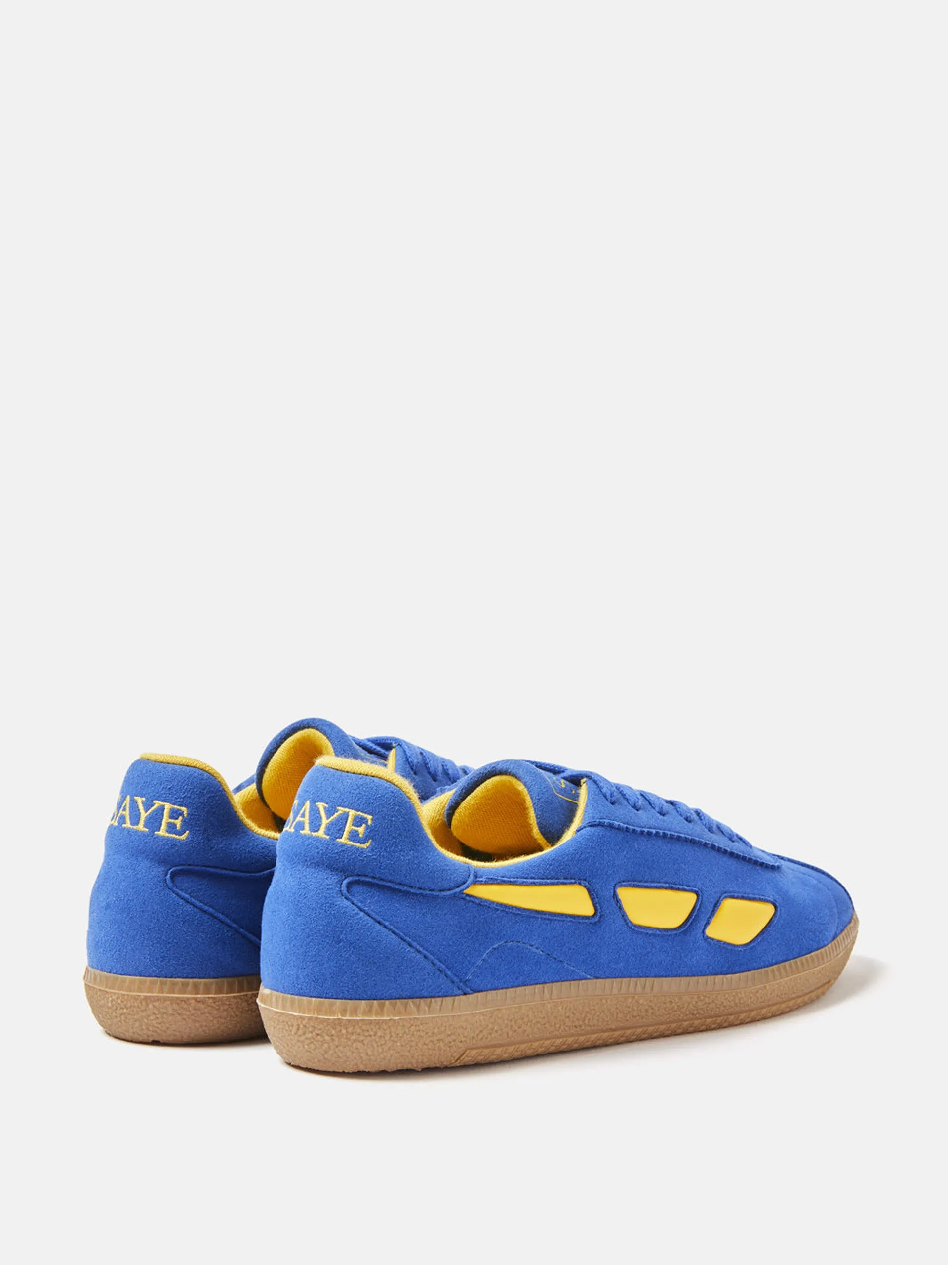 Modelo '70 trainer in blue and yellow