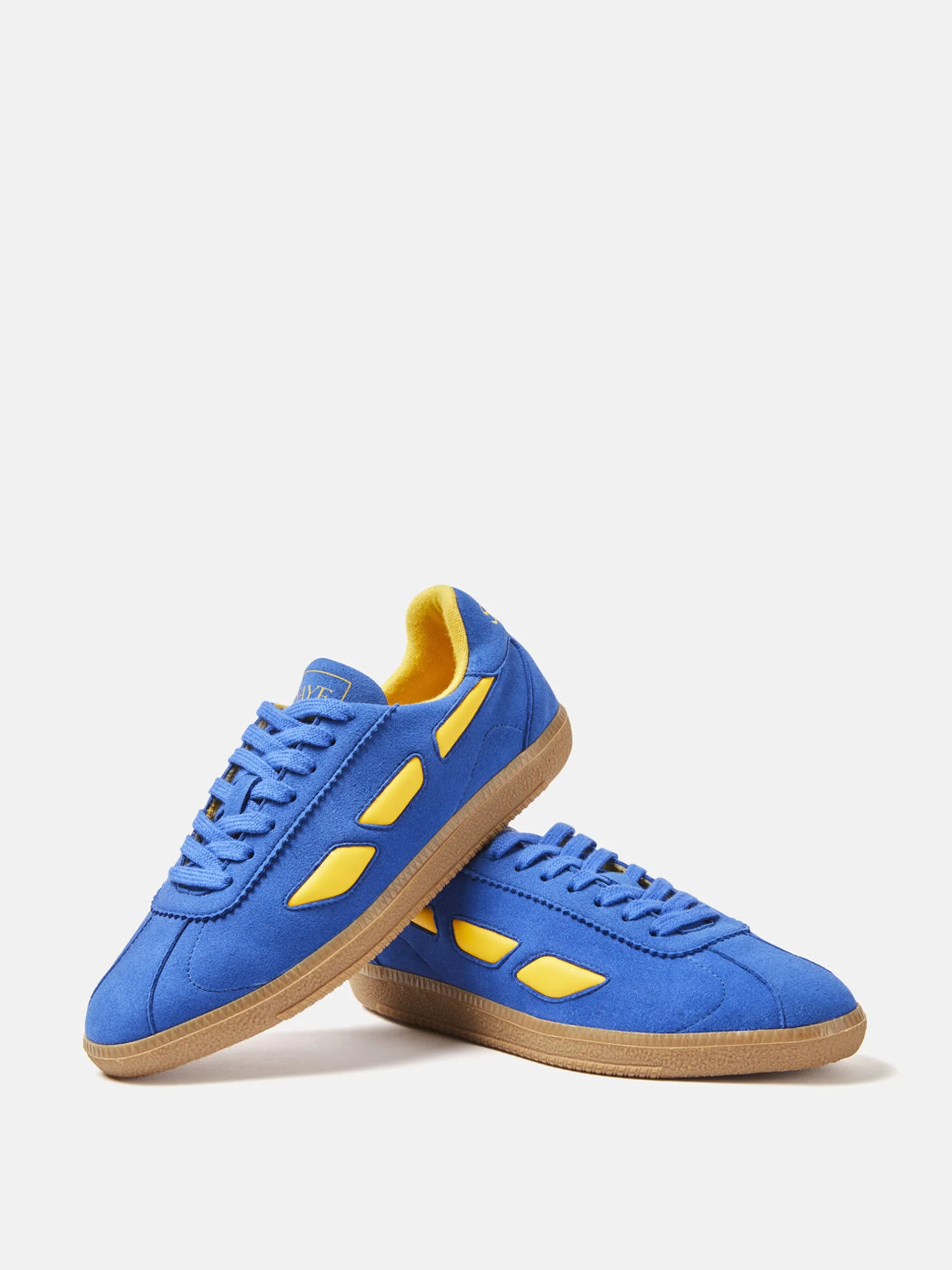 Modelo '70 trainer in blue and yellow