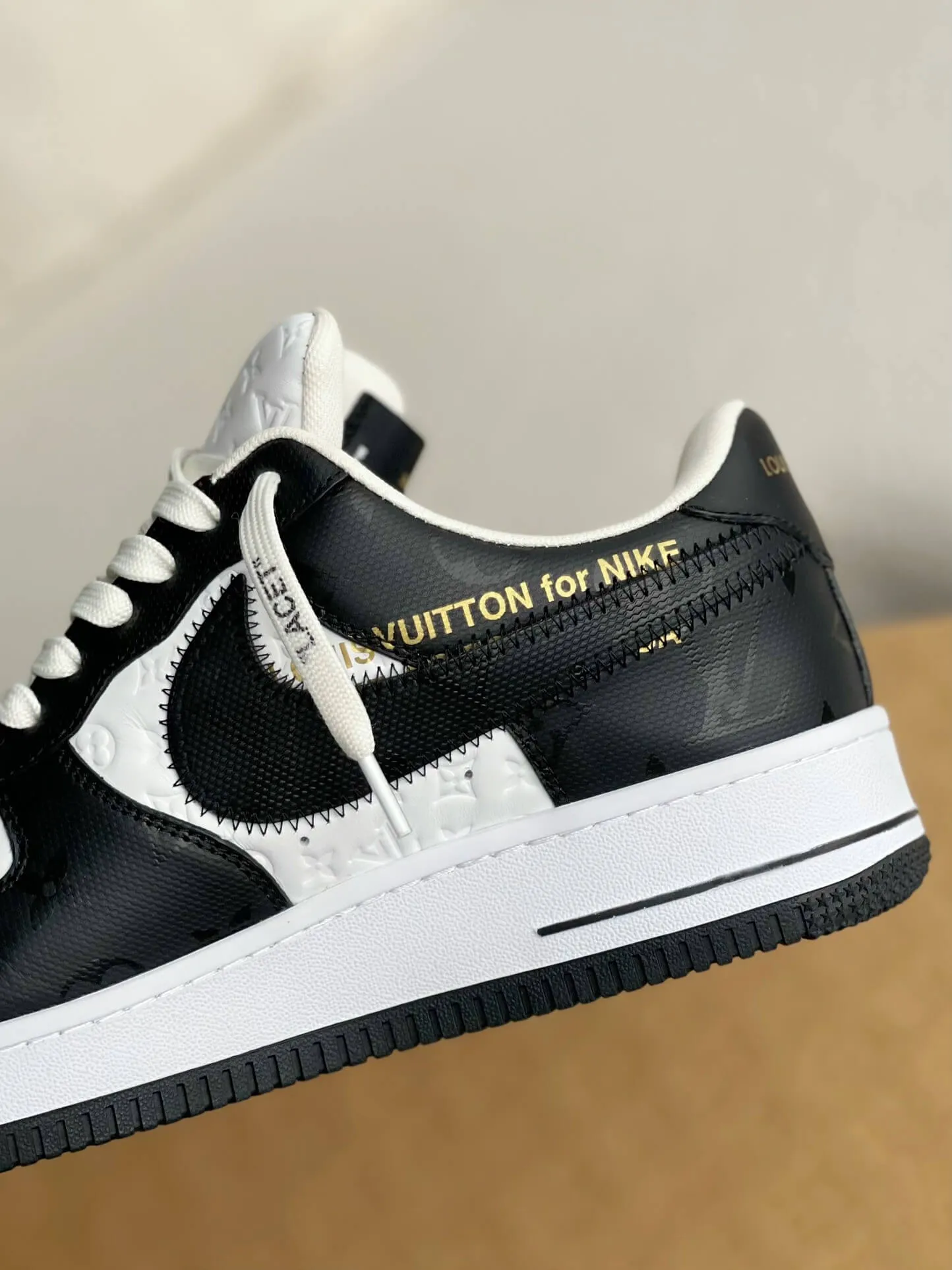 Nike x Louis Vuitton LV Air Force 1 Black White Sneakers