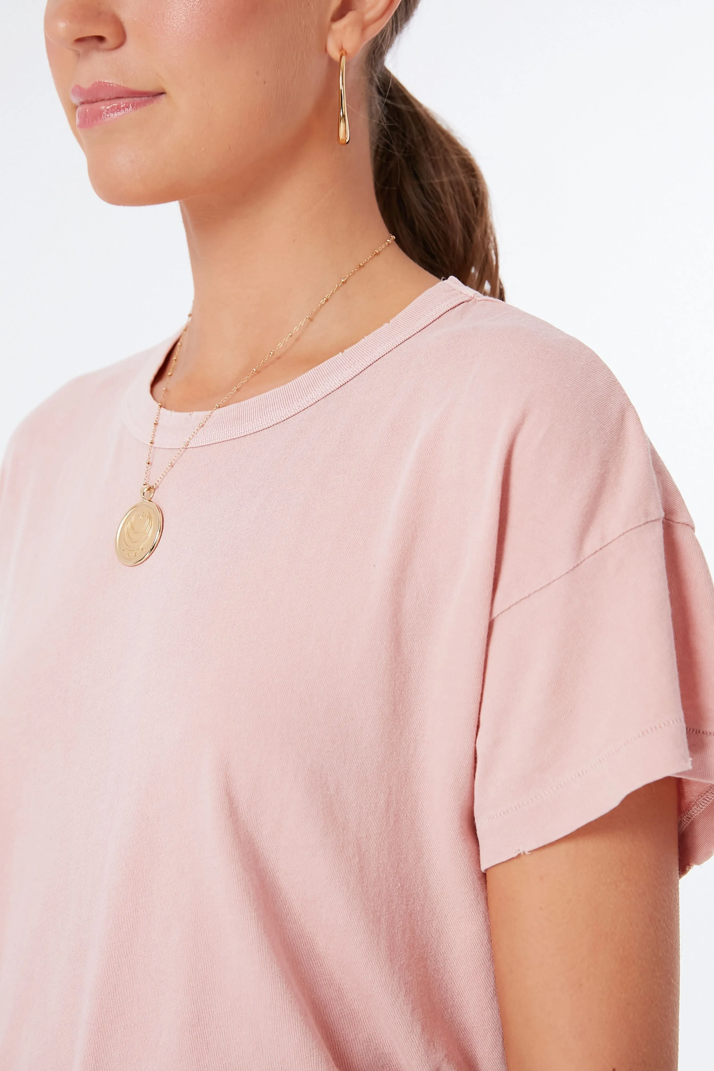 Pale Blush Boxy Crew Tee