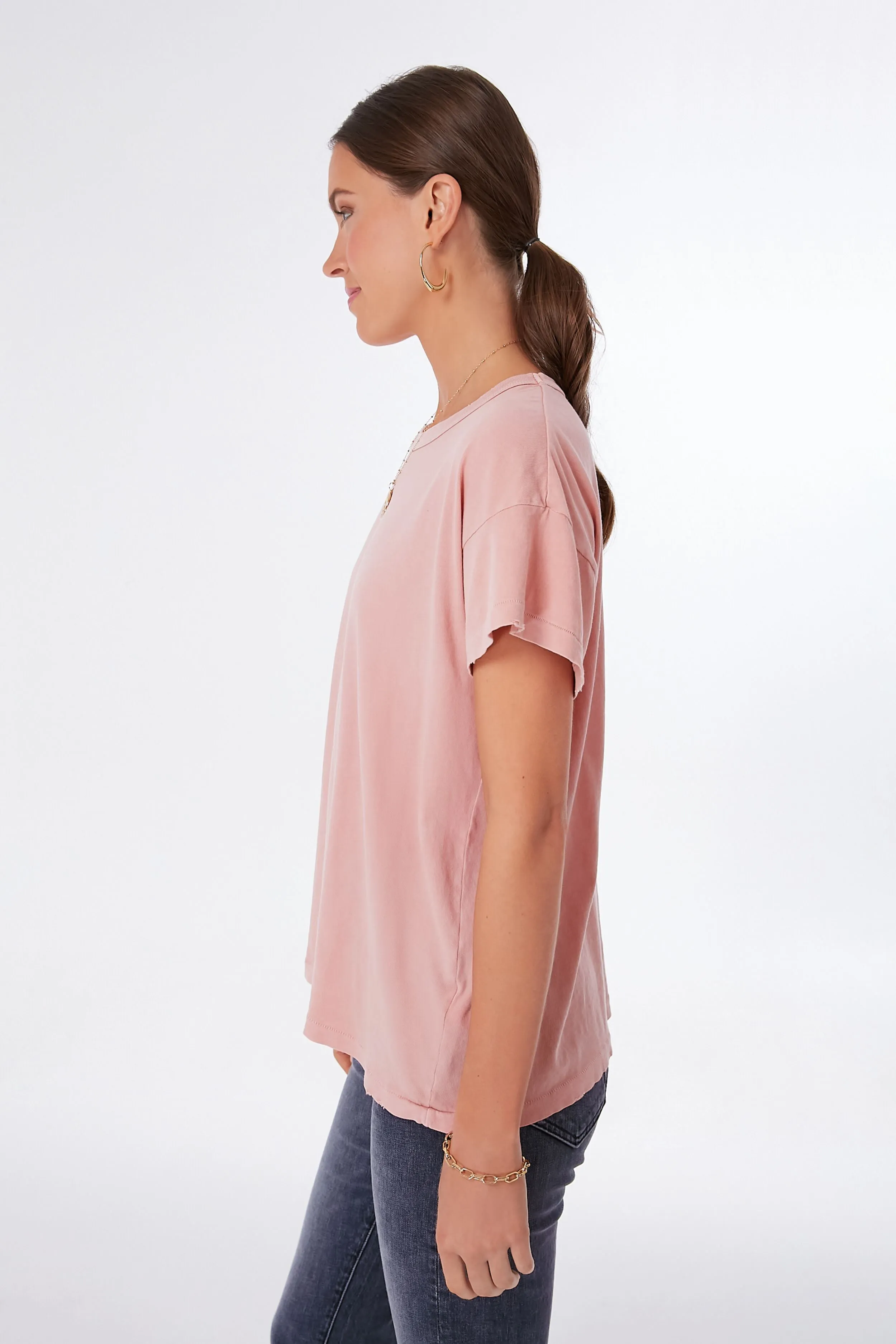 Pale Blush Boxy Crew Tee