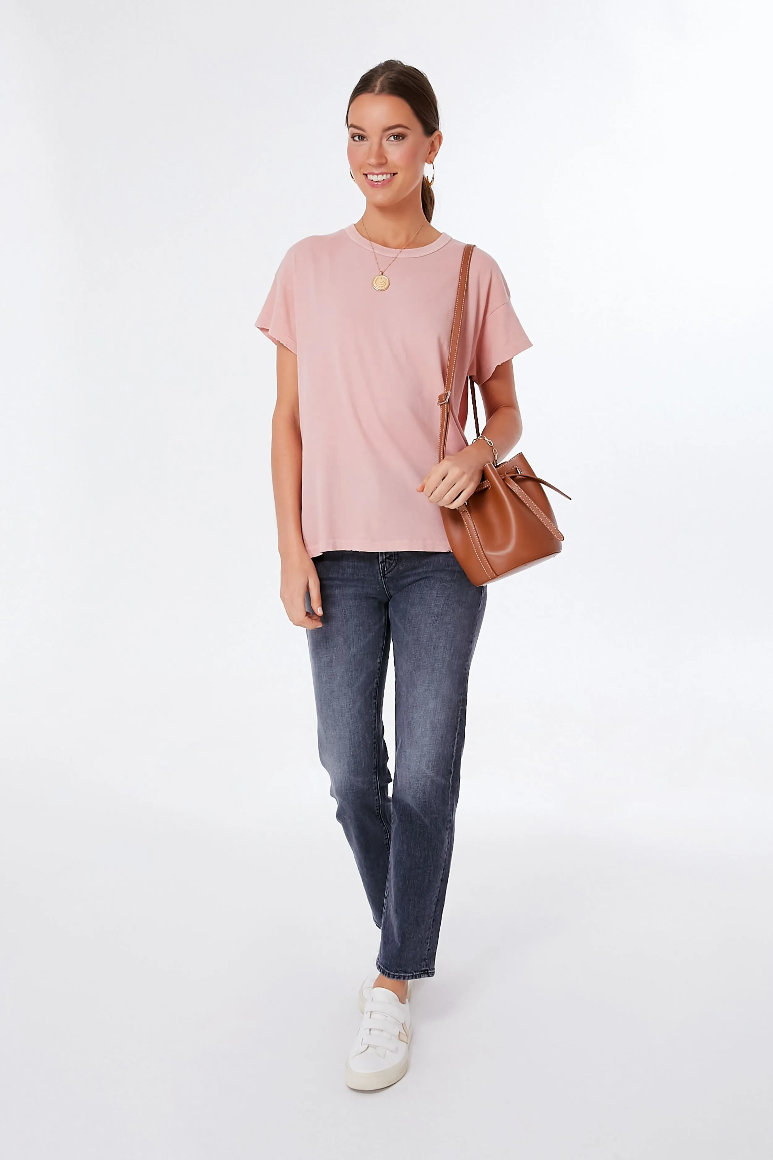 Pale Blush Boxy Crew Tee