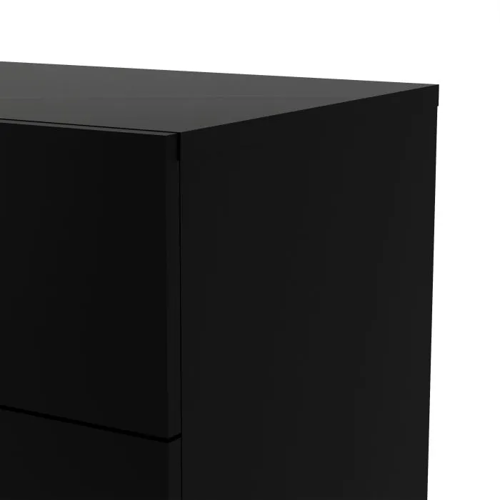 Pepe Wide Chest of 8 Drawers in Black