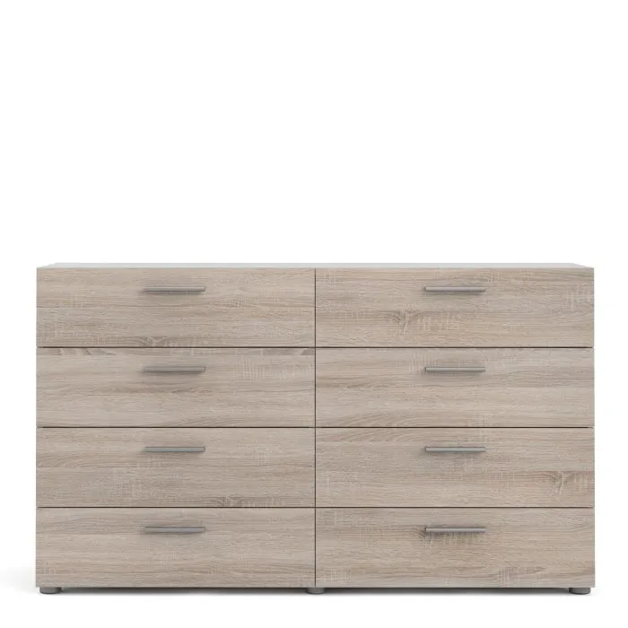 Pepe Wide Chest of 8 Drawers in Truffle Oak