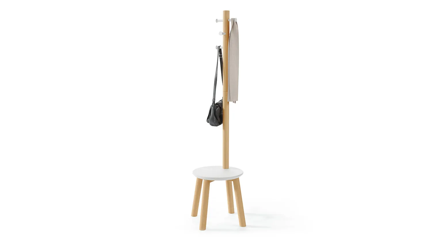 pillar stool/coat rack