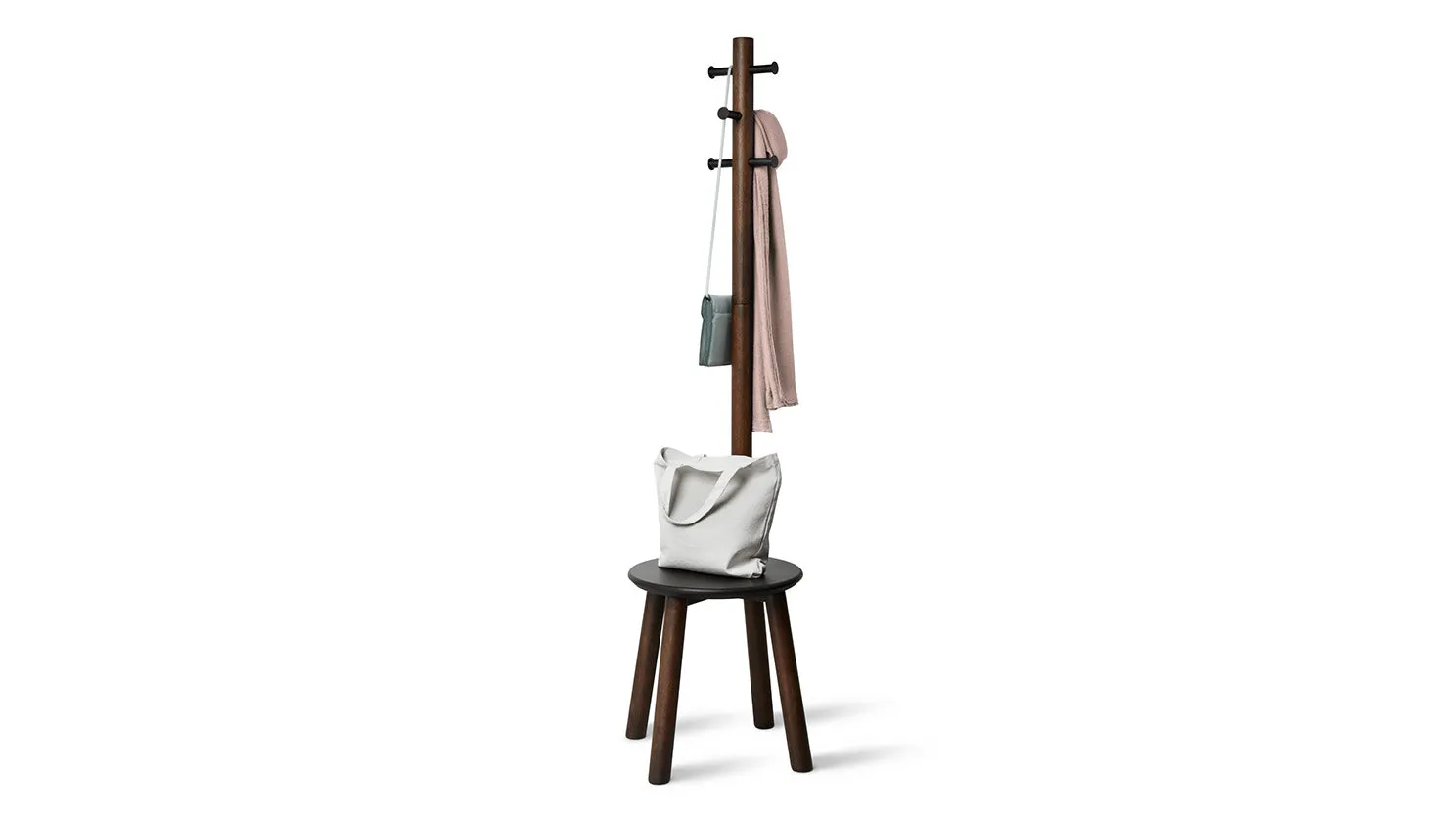 pillar stool/coat rack