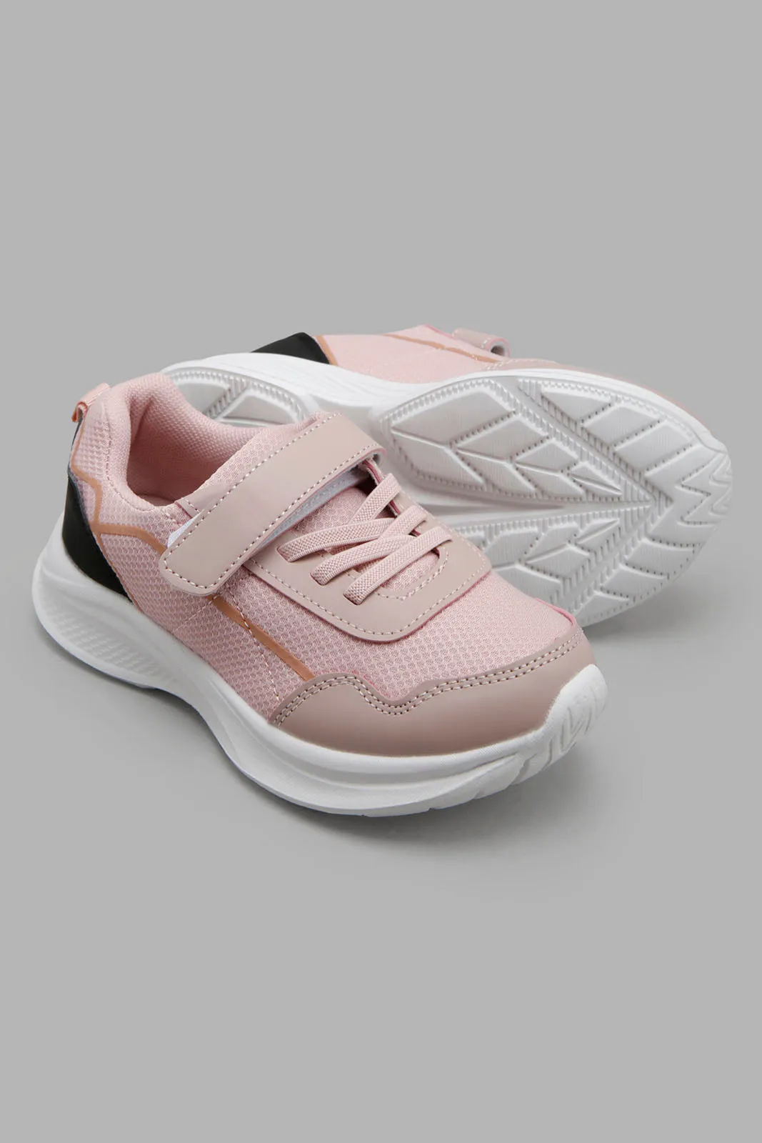 Pink Velcro Strap Sneaker