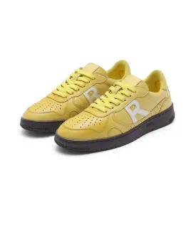 Rare Rabbit Men's Kepler Yellow Plain Shoes