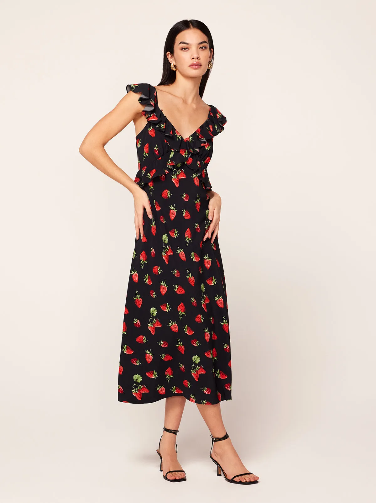 Rosemary Berry Print Midi Dress