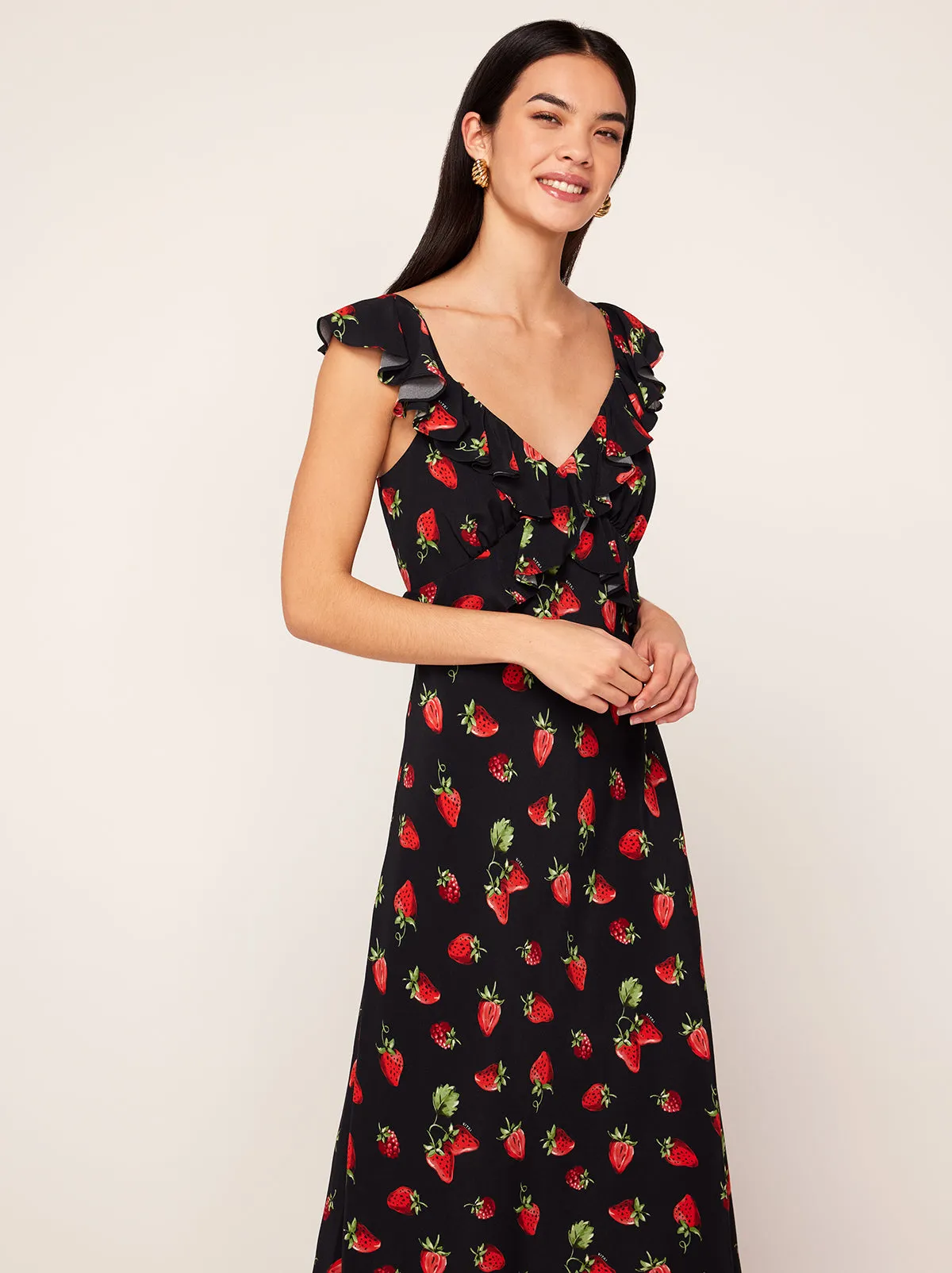 Rosemary Berry Print Midi Dress