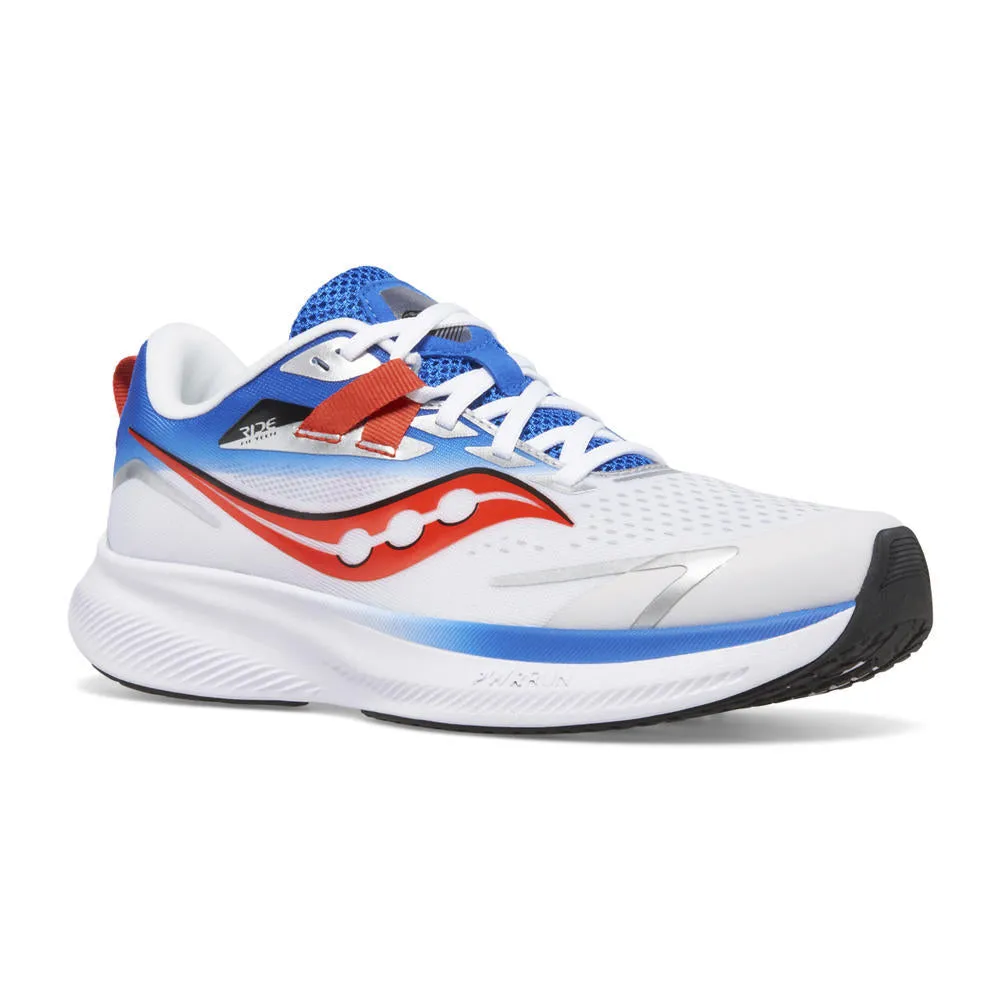 Saucony Ride 15 Junior | Grey/blue/red