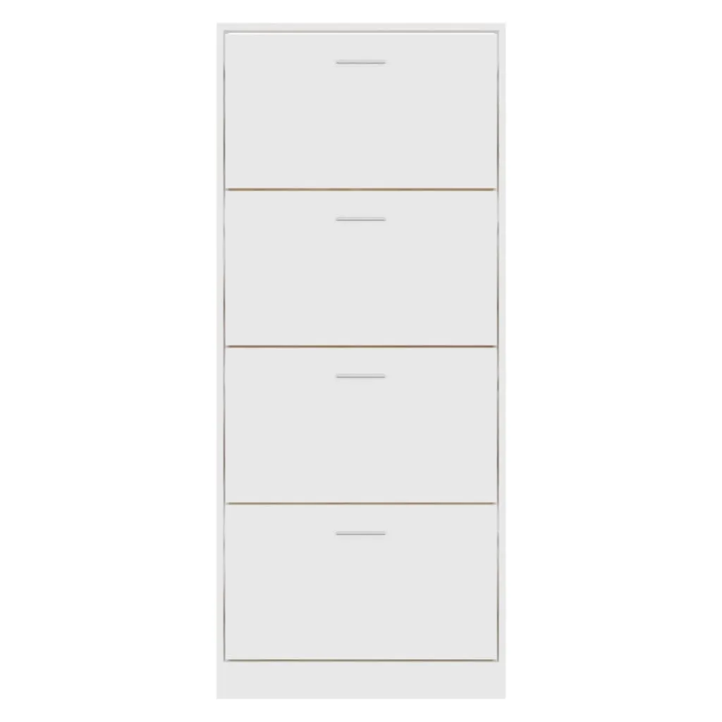 Shoe Cabinet White 63x24x147 cm Engineered Wood