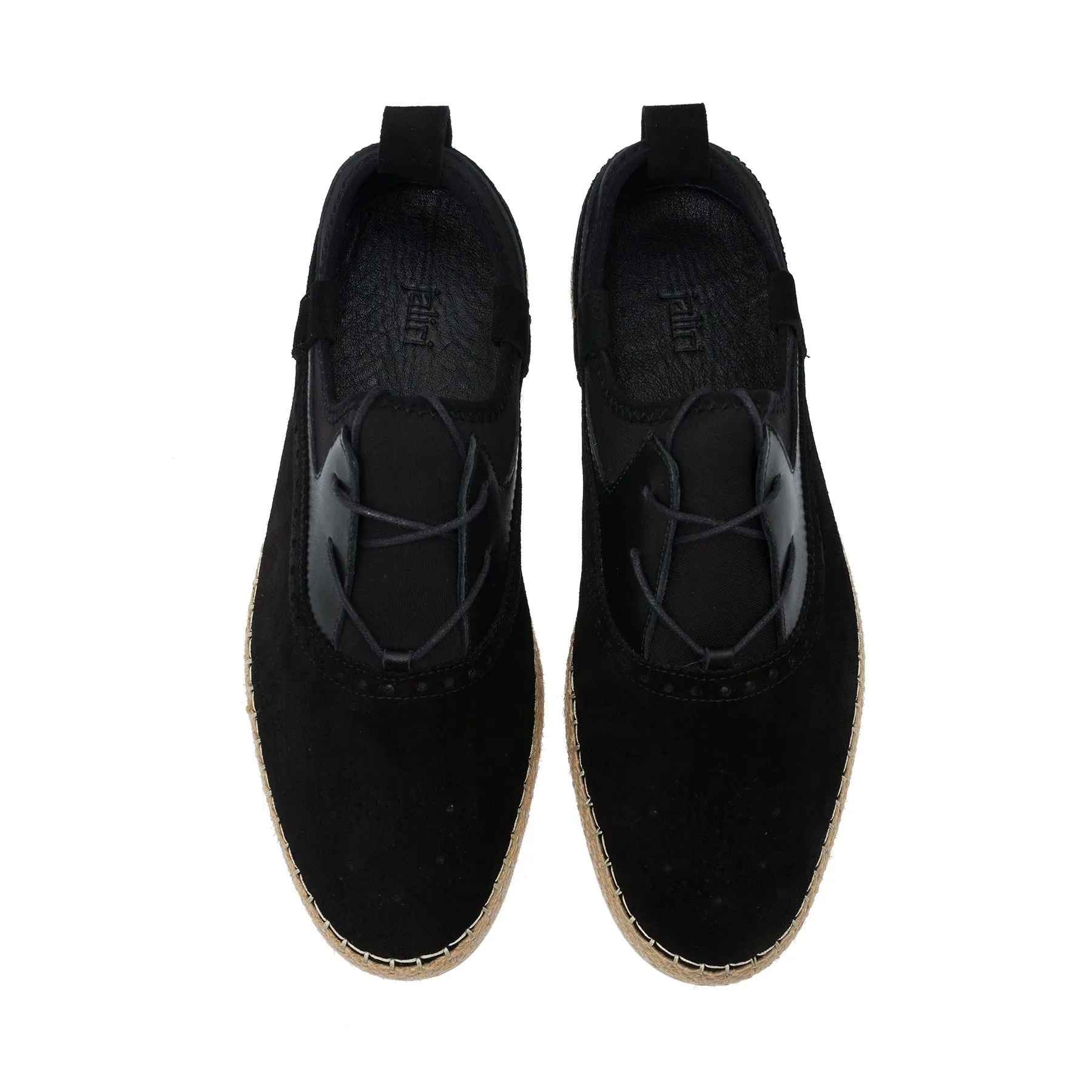 Silas Black Suede Espadrille