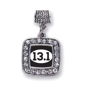 Silver 13.1 Runners Square Memory Charm