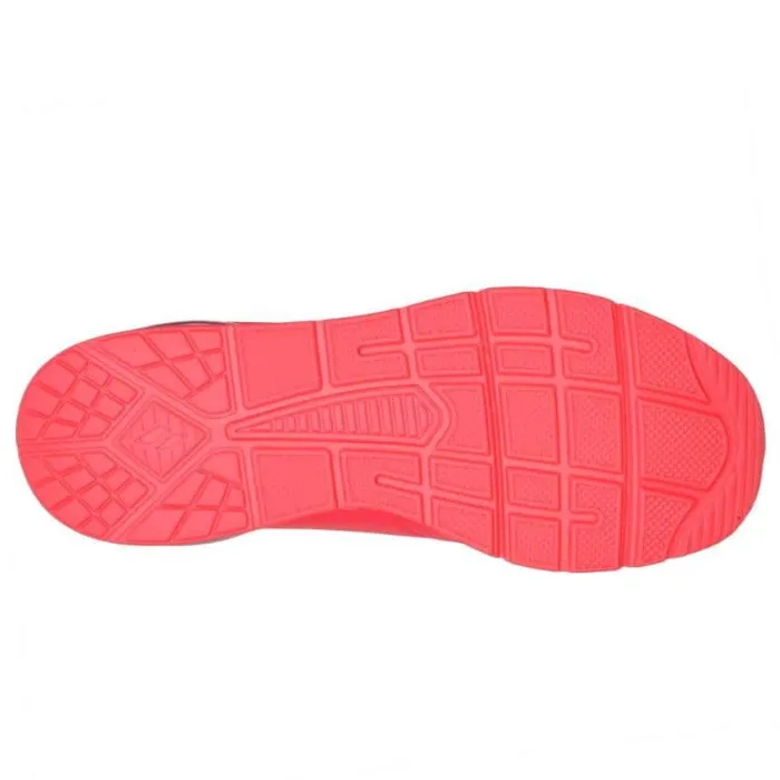 Skechers Uno 2  Great Kolor Neon Coral Trainer ON CLEARANCE