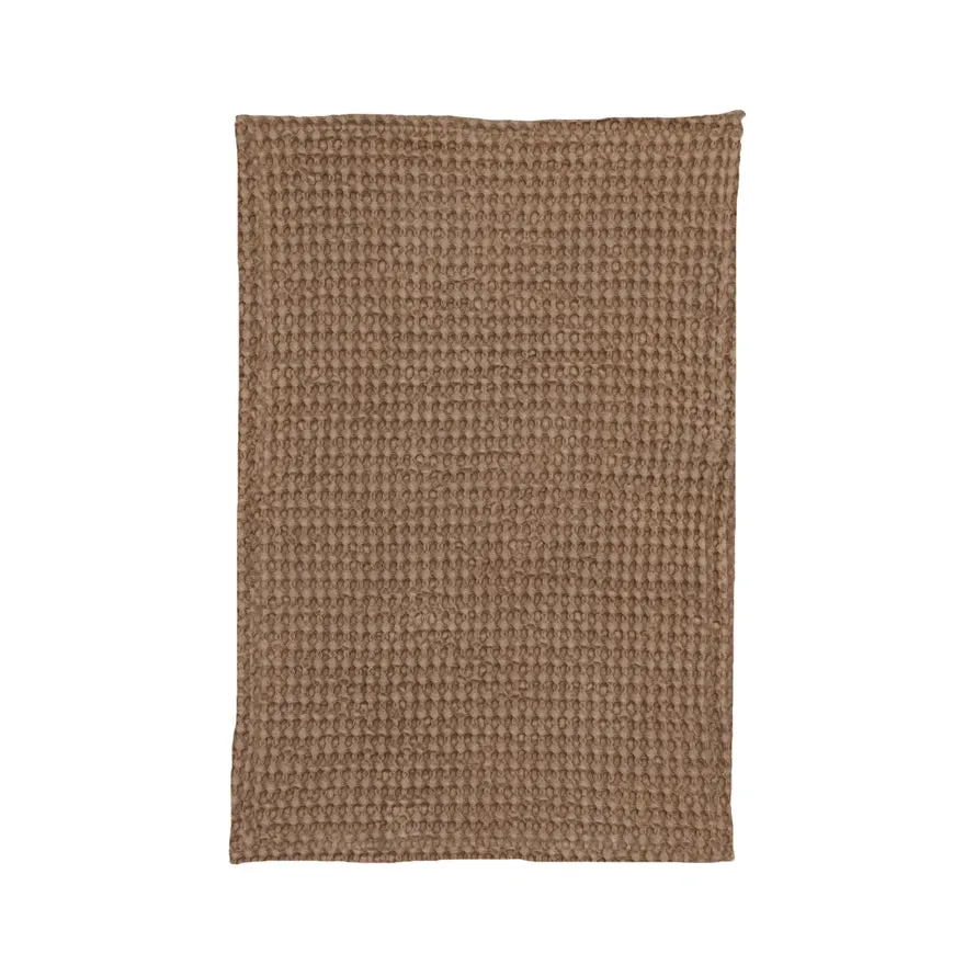 Stonewashed Cotton Waffle Tea Towel