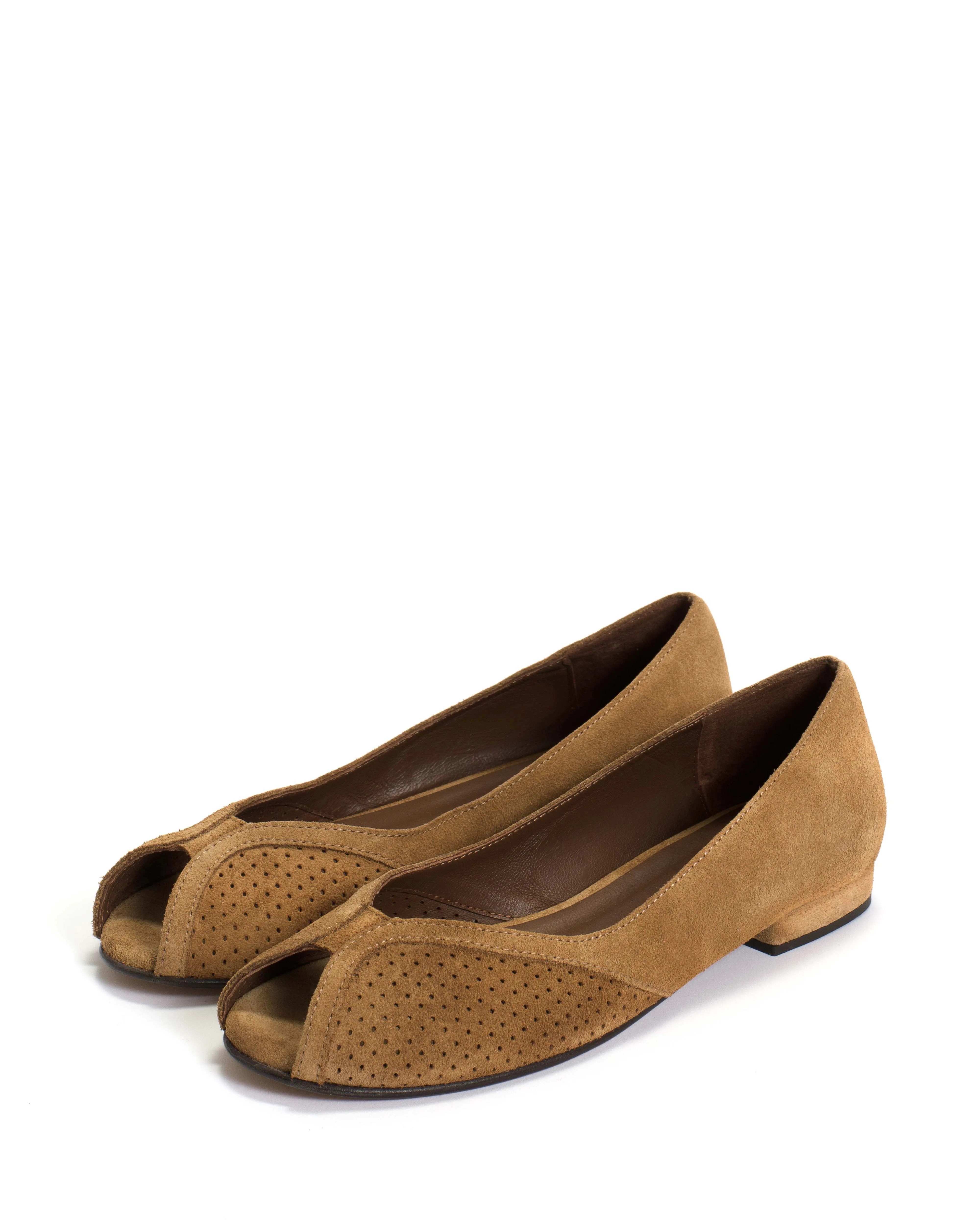 Tiffy Calf Suede Bamboo Brown