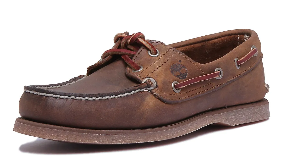 Timberland Classic 2 Eyelet Boat Shoe In Brown For Men