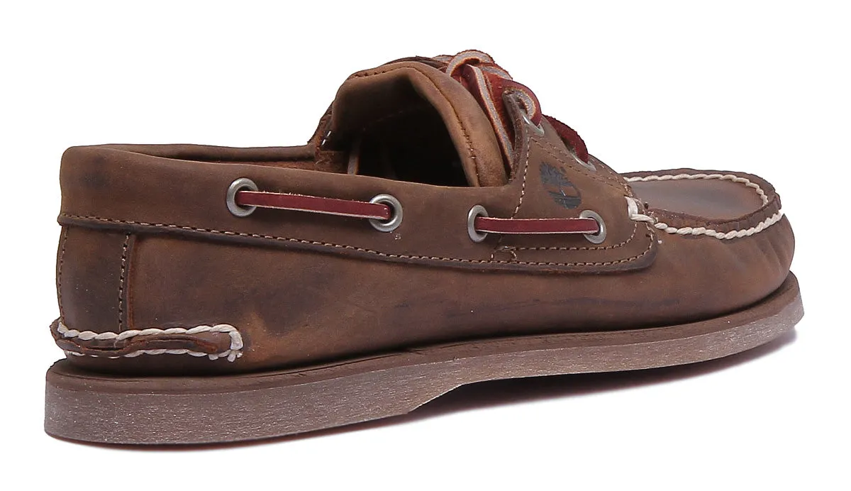 Timberland Classic 2 Eyelet Boat Shoe In Brown For Men