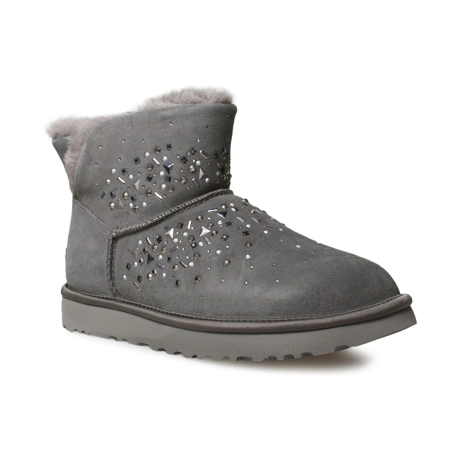 UGG Classic Galaxy Bling Mini Charcoal Boots - Women's