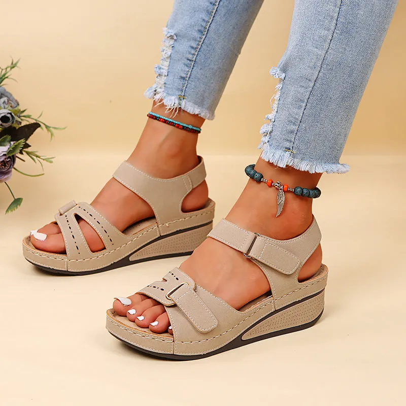 Velcro Wedge Sandals