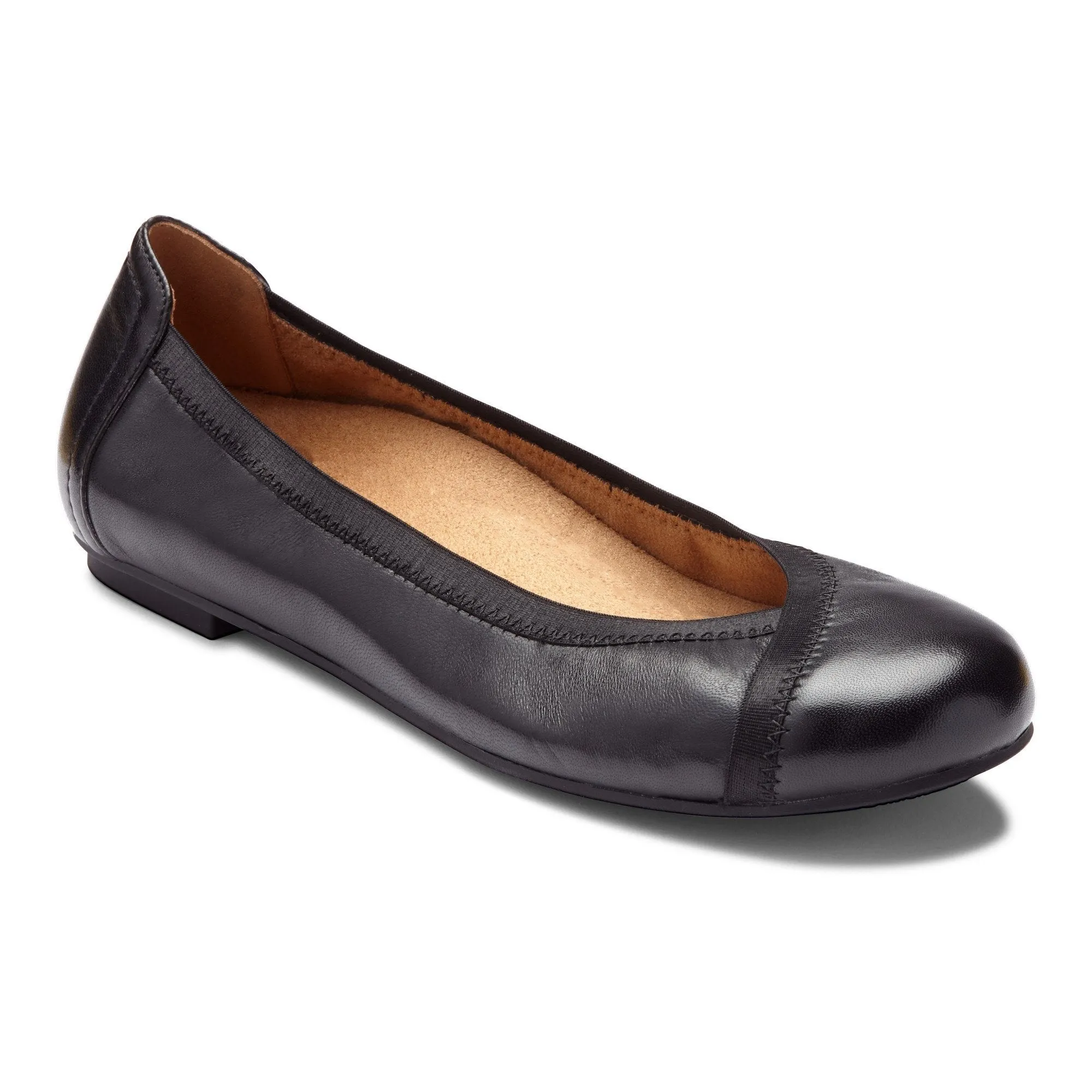 VIONIC CAROLL FLAT BLACK MEDIUM AND WIDE