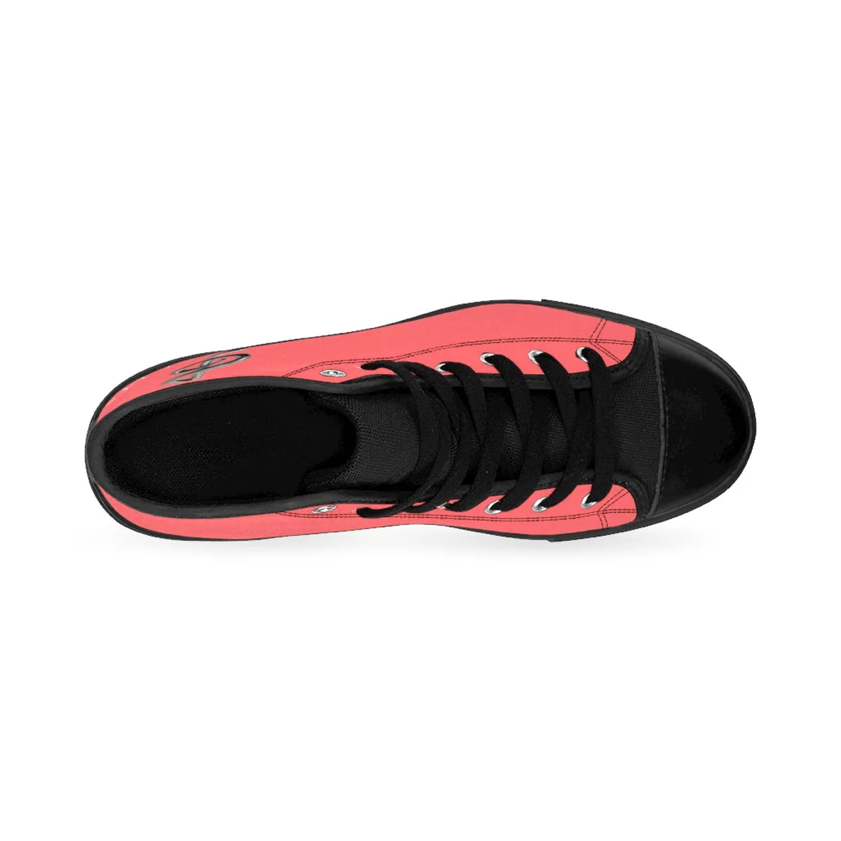 Women's  Music Is Life (Coral) High-top Sneakers